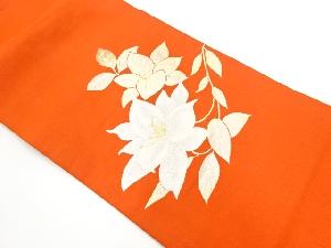 アンティーク　花模様織り出し名古屋帯（着用可）